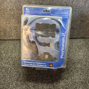 PlayStation 2- USB Headset - Logitech-Complete Set- Unopened Box- Sealed In Box